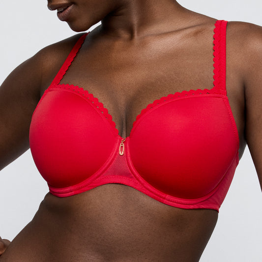 Primadonna Twist Wowgirl Padded Balcony Bra In True Red