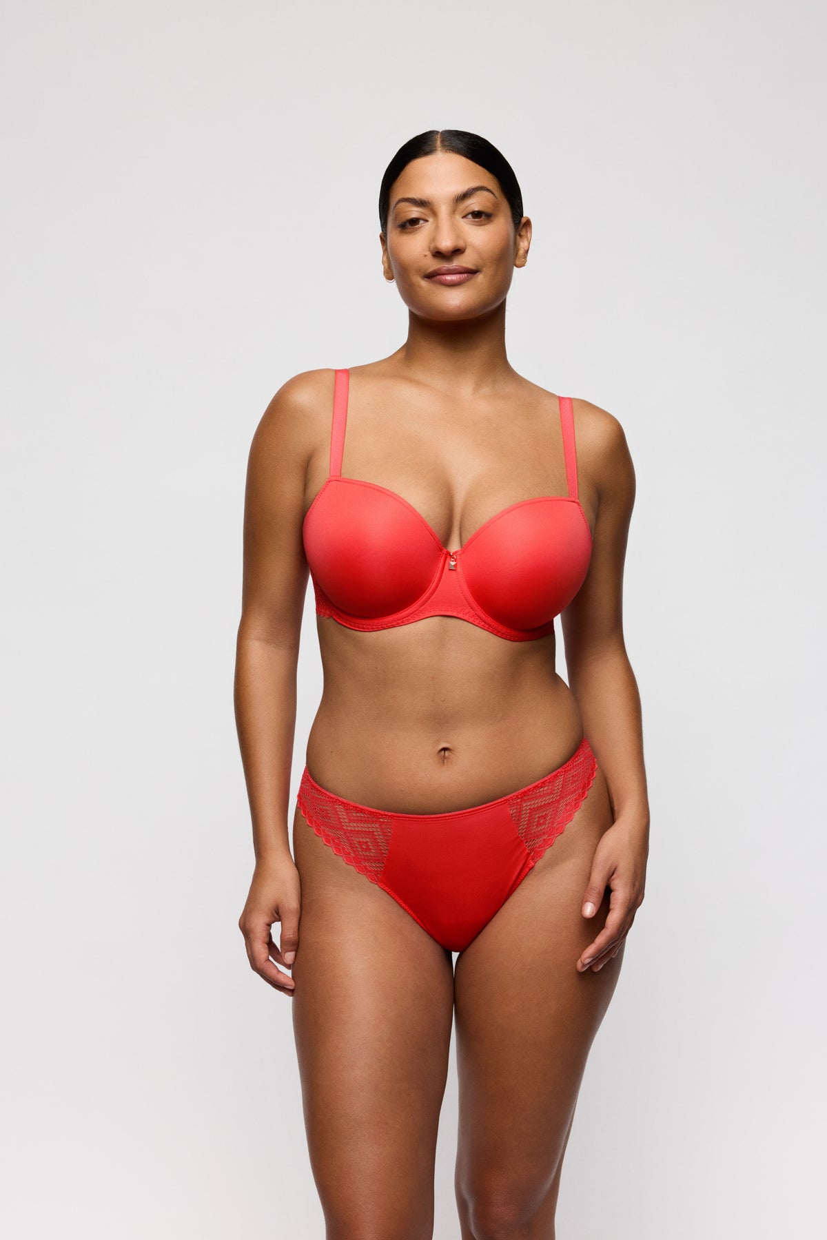 Primadonna Twist Grace Bay Padded Balcony Bra In Coral