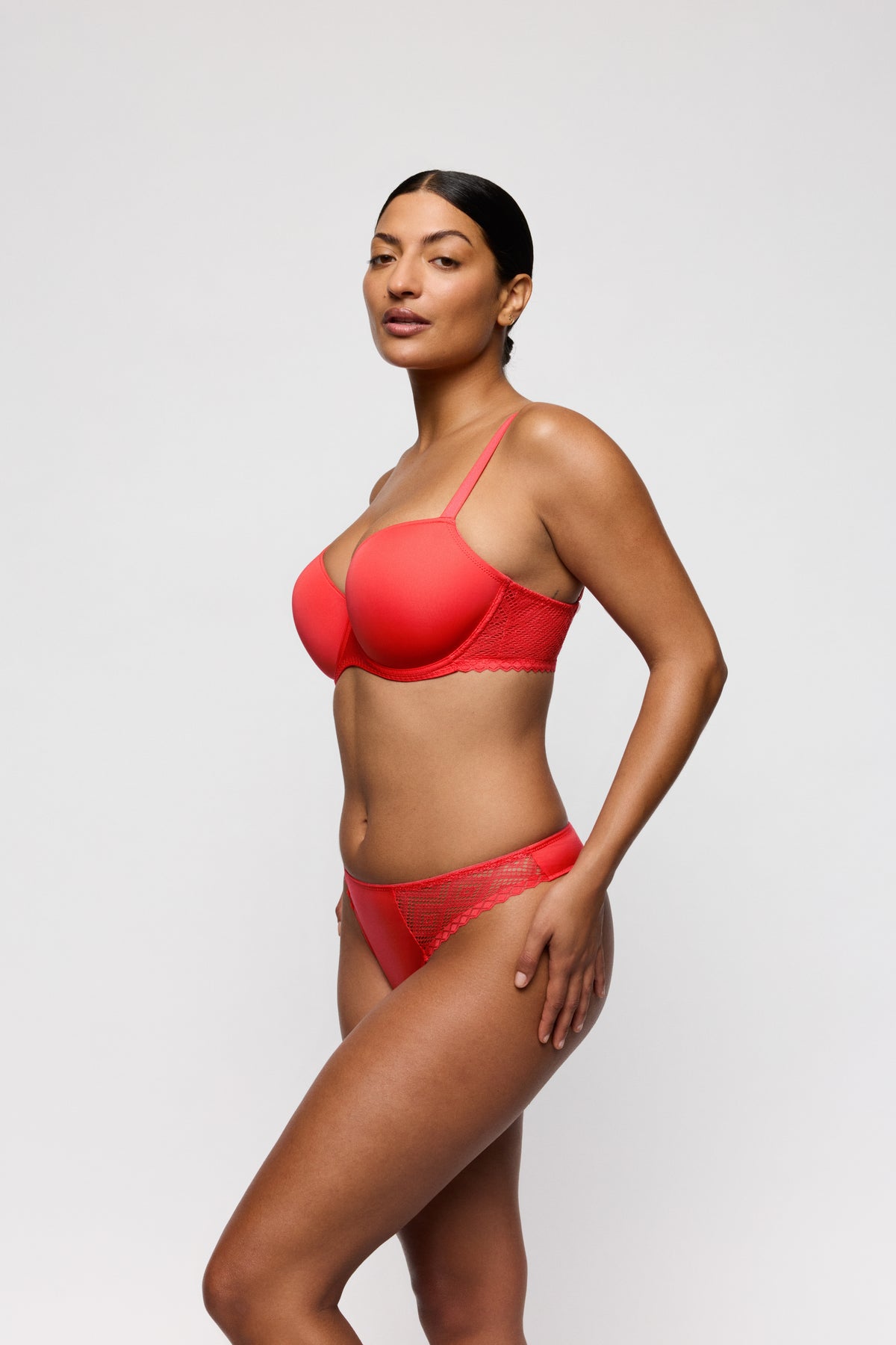 Primadonna Twist Grace Bay Padded Balcony Bra In Coral