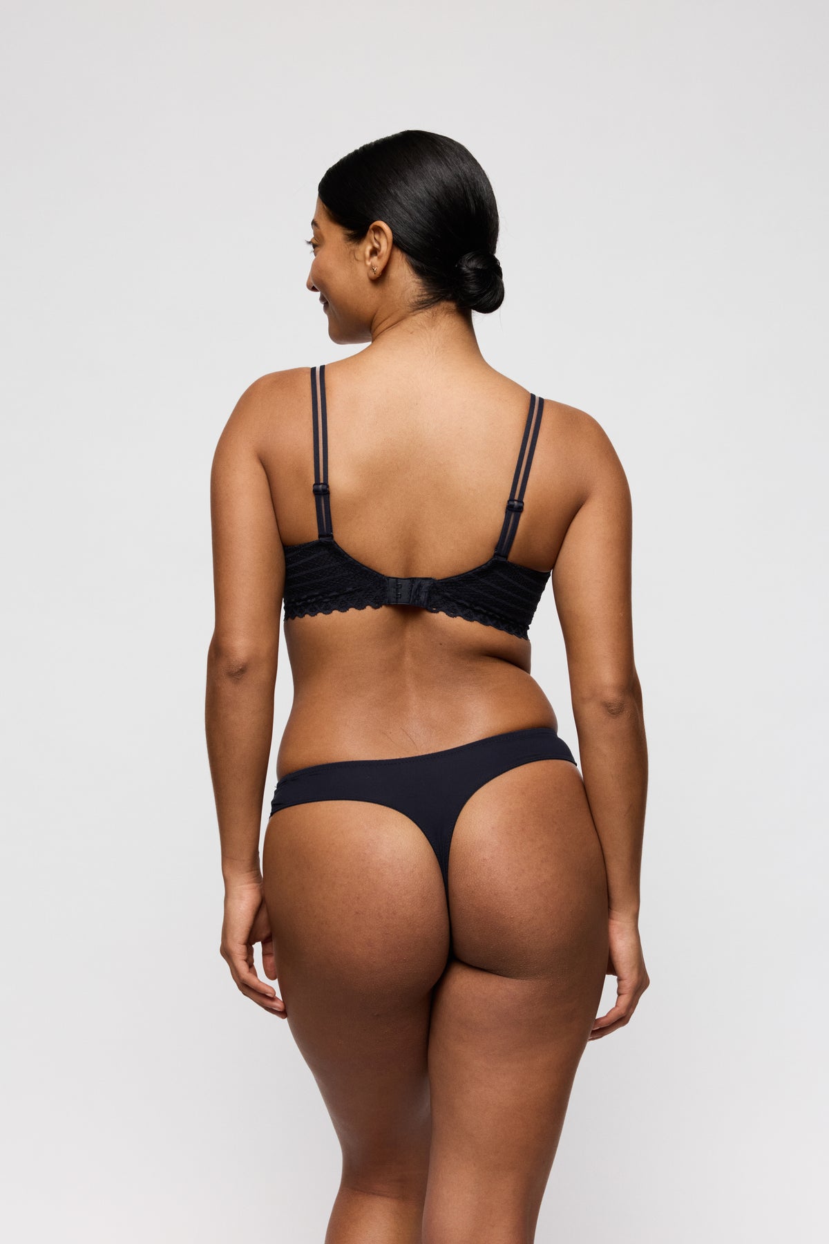 Primadonna Twist Twist Side Padded Balcony Bra In Charcoal