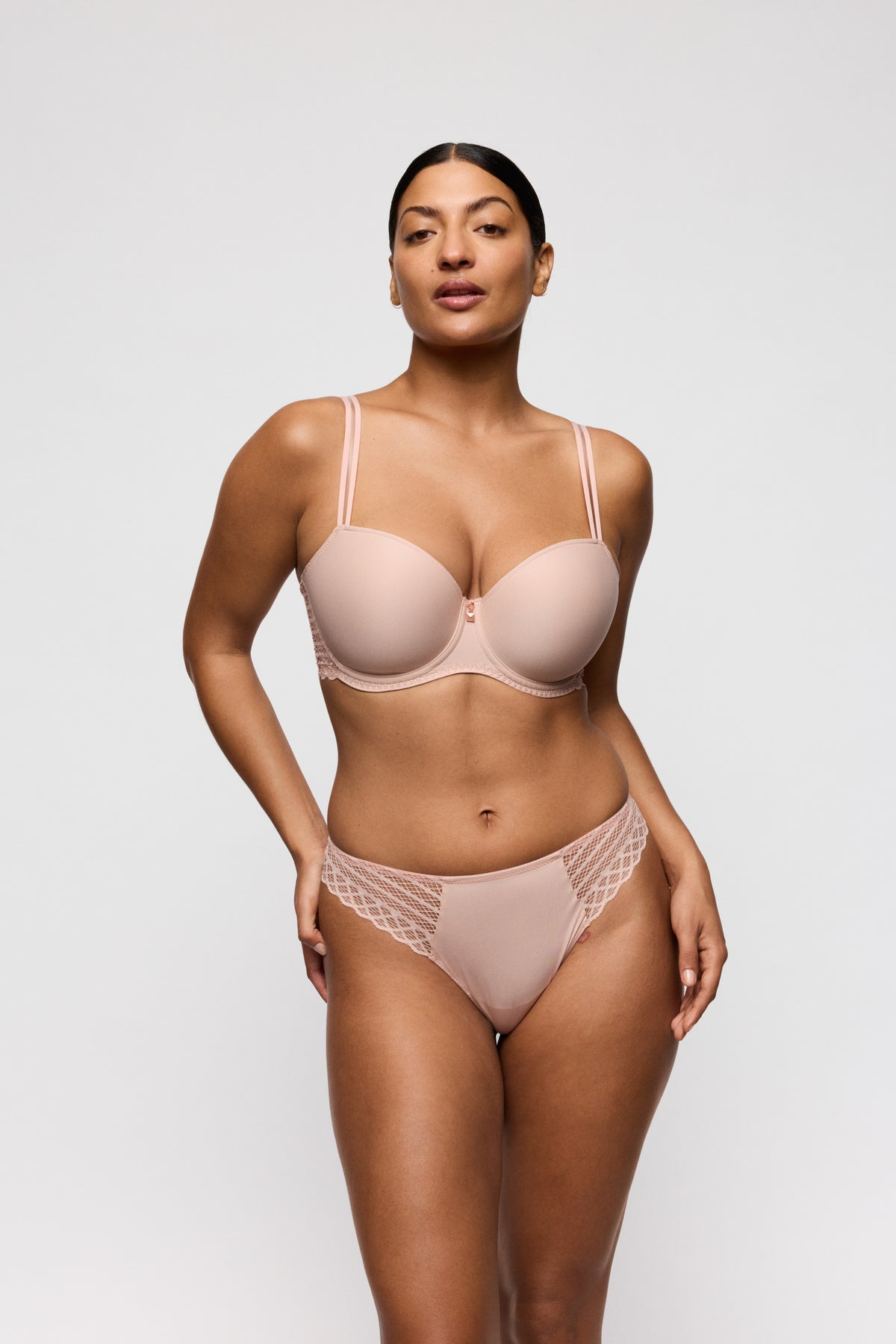 Primadonna Twist Twist Side Padded Balcony Bra In Powder Rose