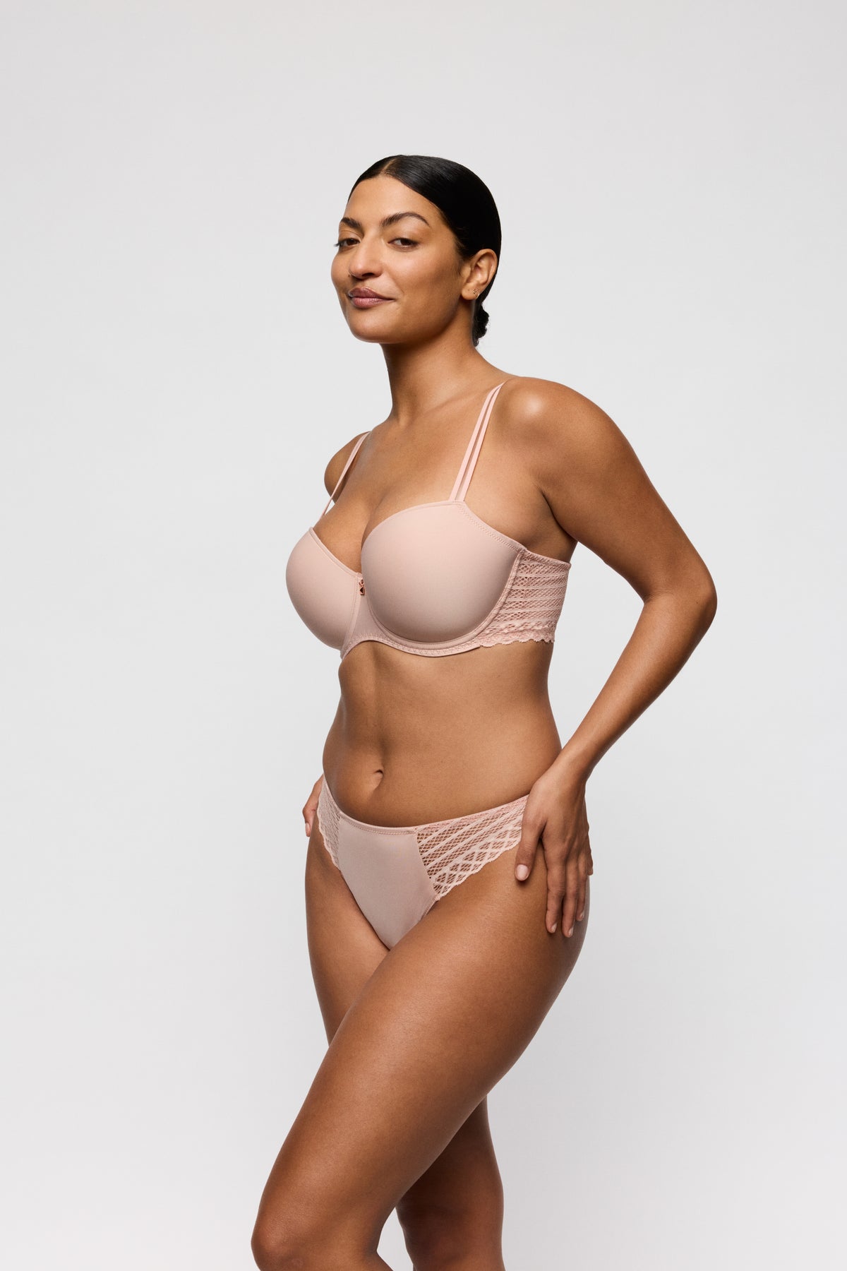 Primadonna Twist Twist Side Padded Balcony Bra In Powder Rose