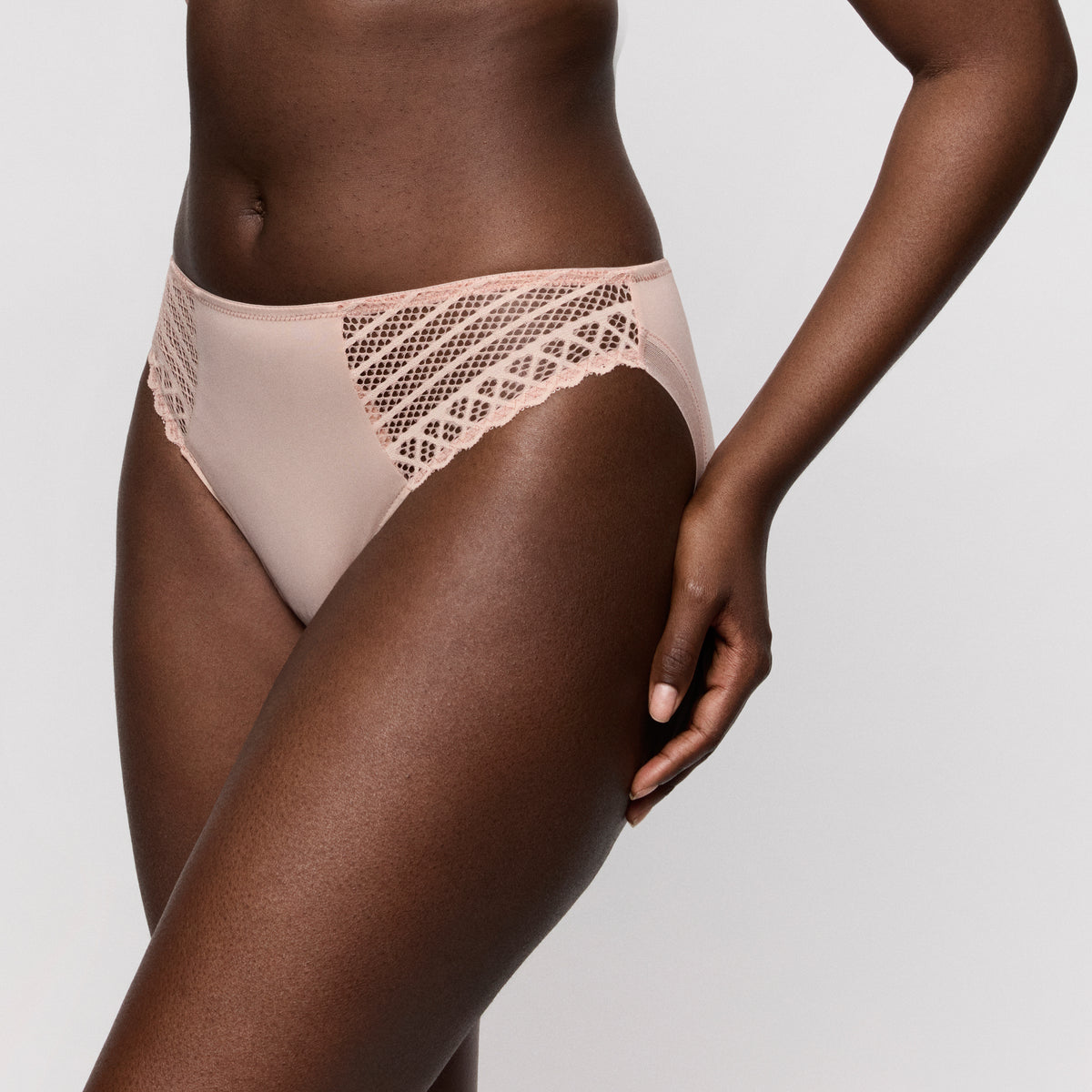 Primadonna Twist Twist Side Rio Briefs In Powder Rose