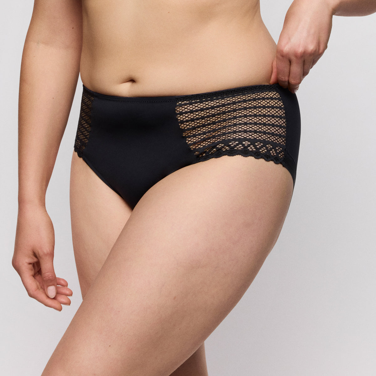 Primadonna Twist Twist Side Full Briefs In Charcoal