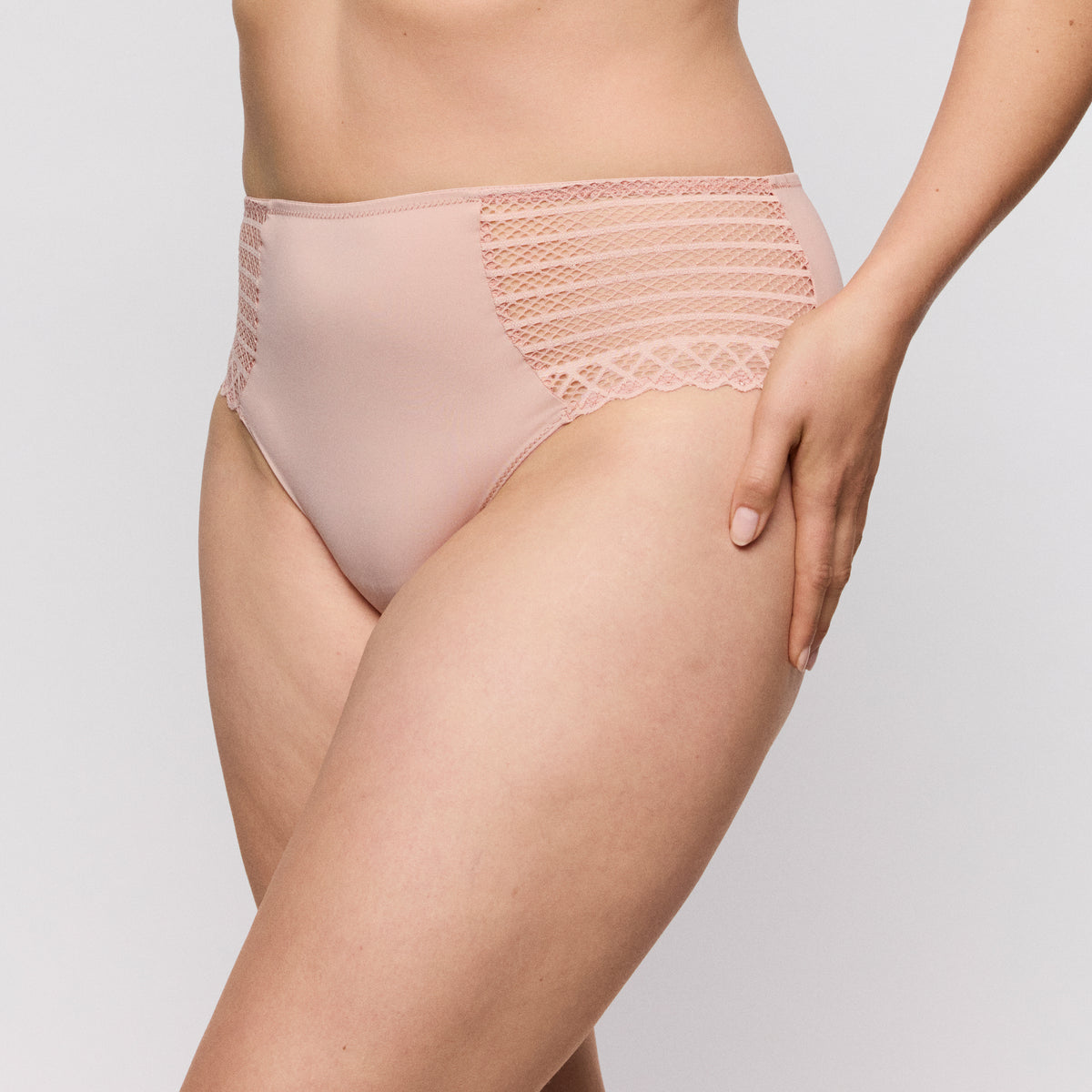 Primadonna Twist Twist Side Full Briefs In Powder Rose