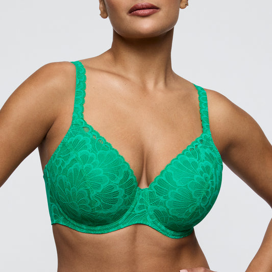 Primadonna Twist Mocuto Padded Heartshape Bra In Vivid Green