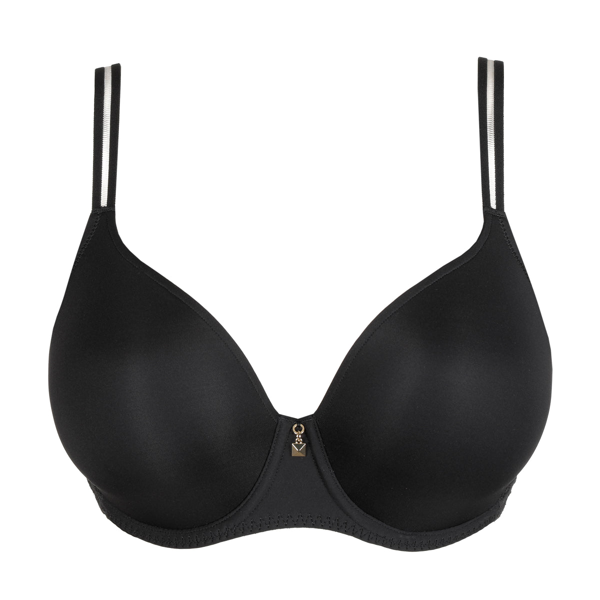 Primadonna Twist Twist Side Padded Heartshape Bra In Charcoal