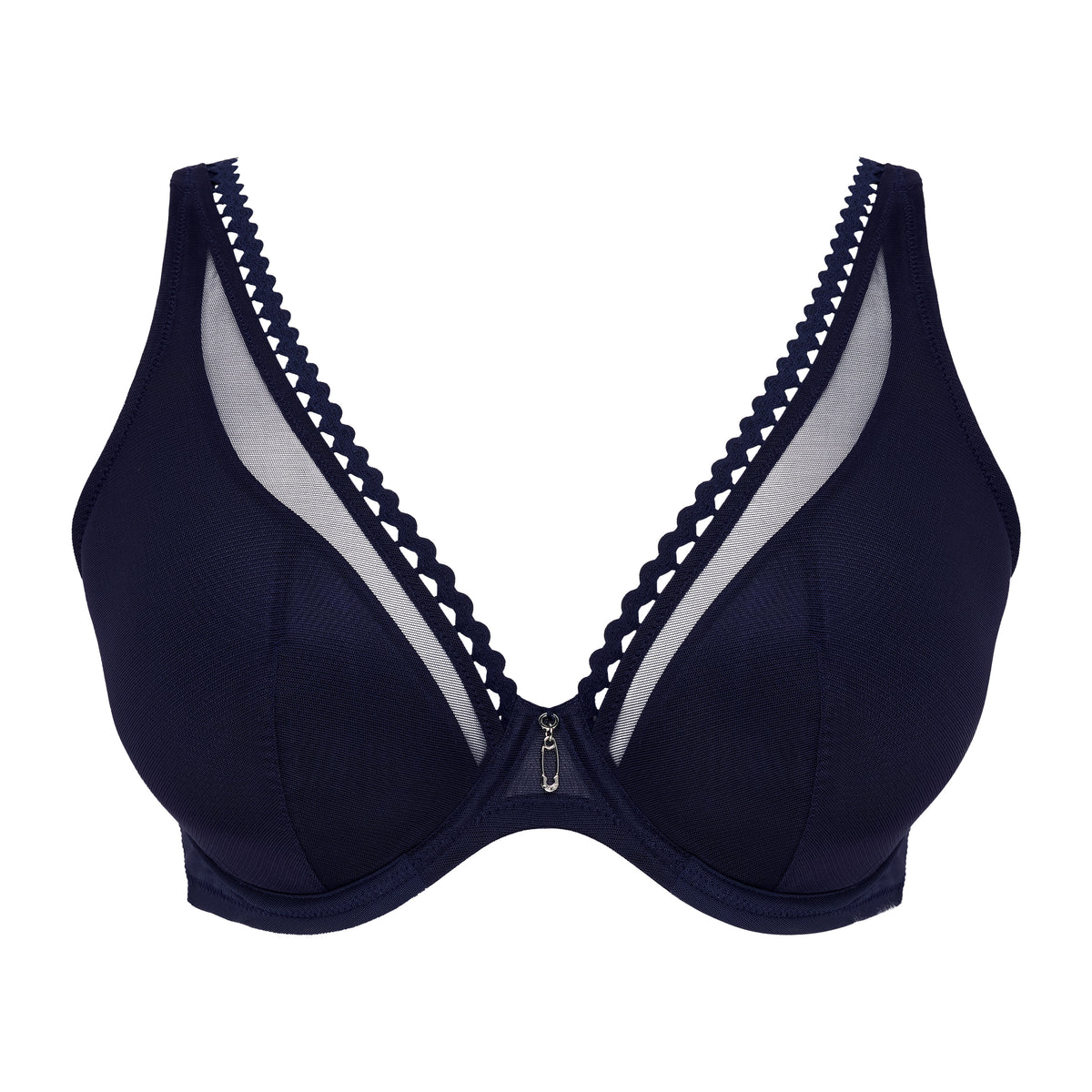 Primadonna Twist Wowgirl Half Padded Plunge Bra In Evening Blue