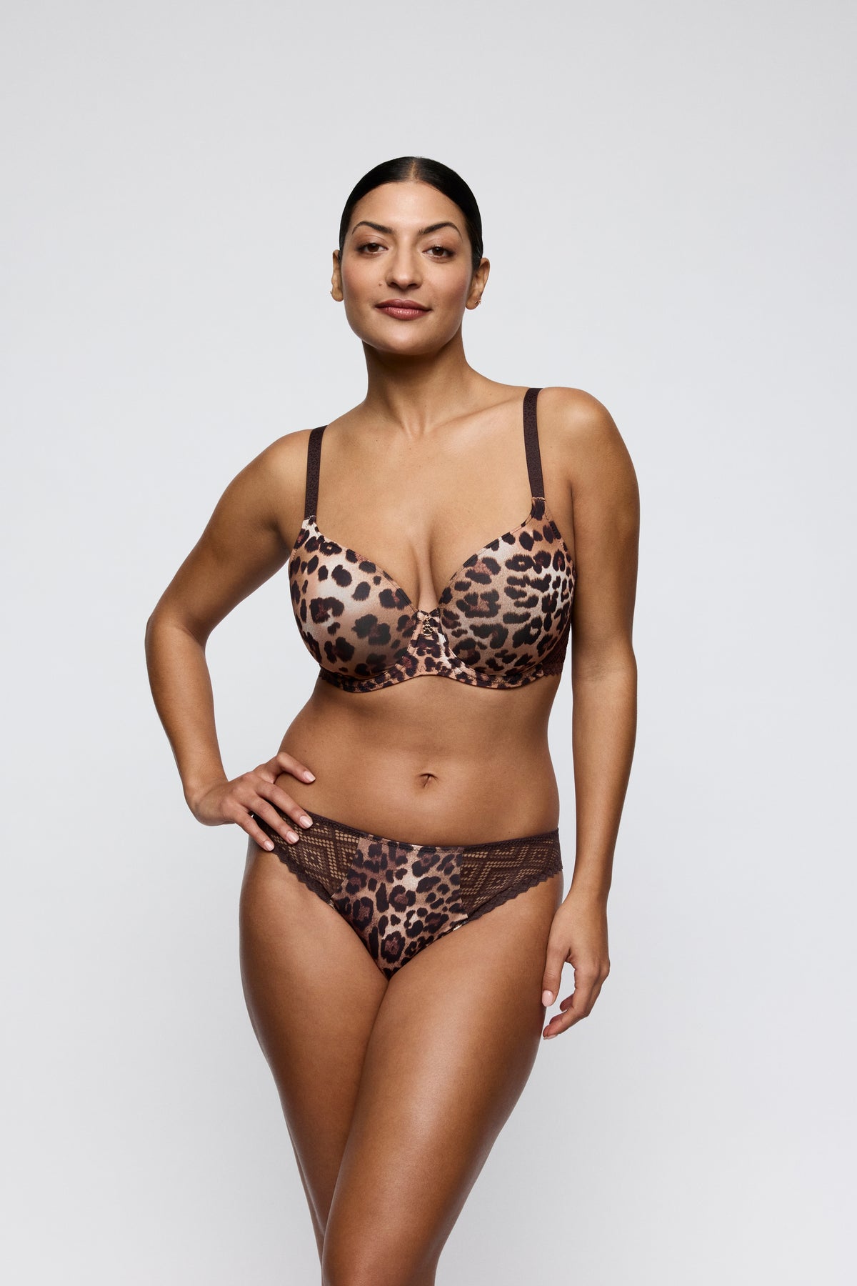 Primadonna Twist Giganni Padded Heartshape Bra In Leopard Bloom