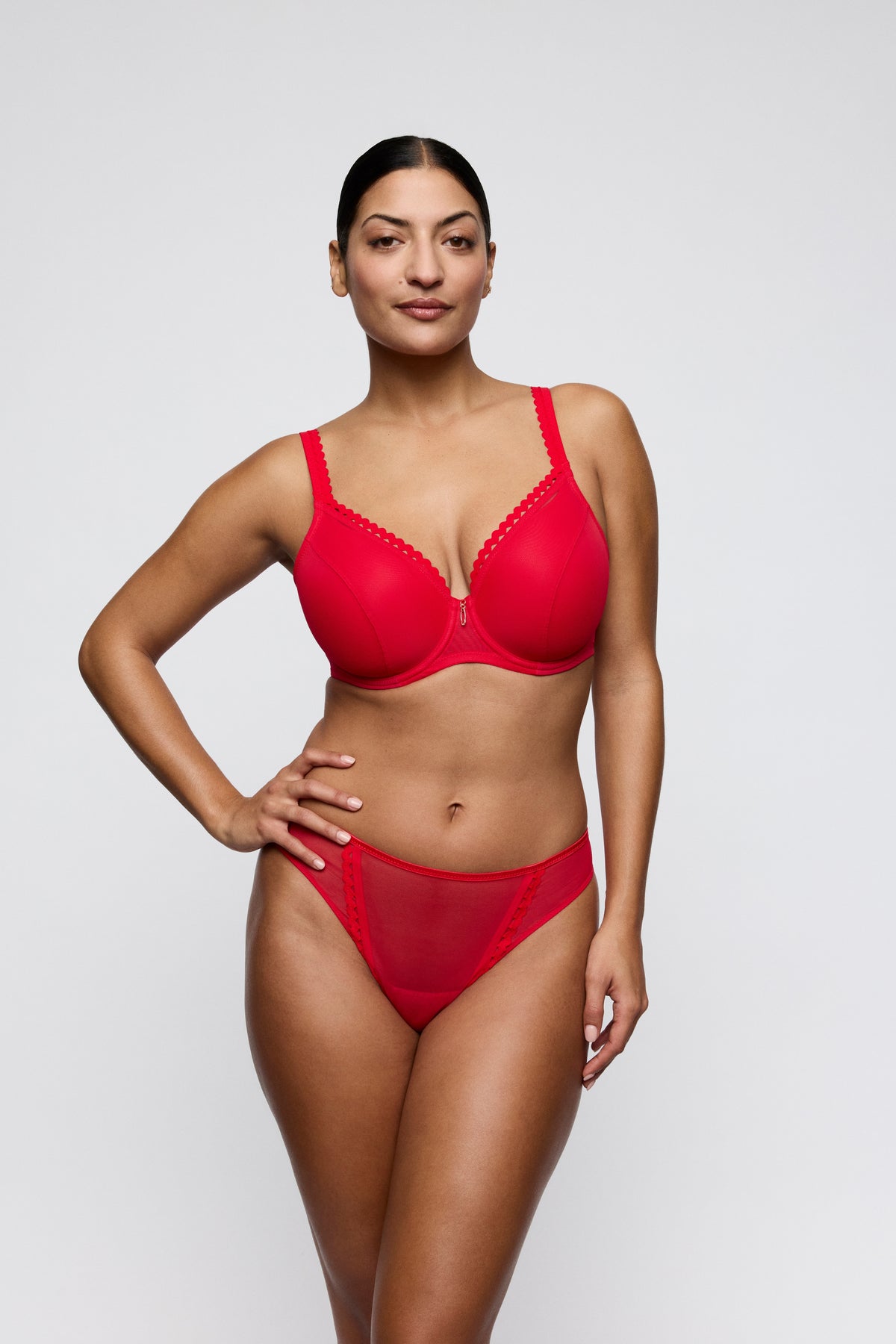 Primadonna Twist Wowgirl Padded Heartshape Bra In True Red