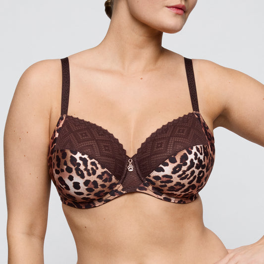 Primadonna Twist Giganni Full Cup Bra In Leopard Bloom