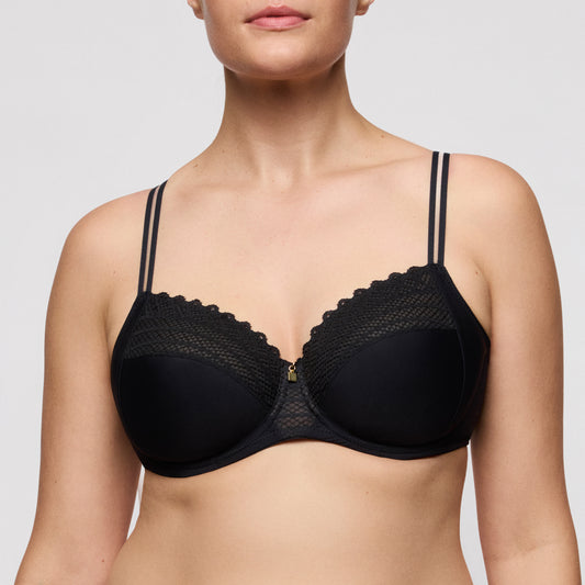 Primadonna Twist Twist Side Full Cup Bra In Charcoal