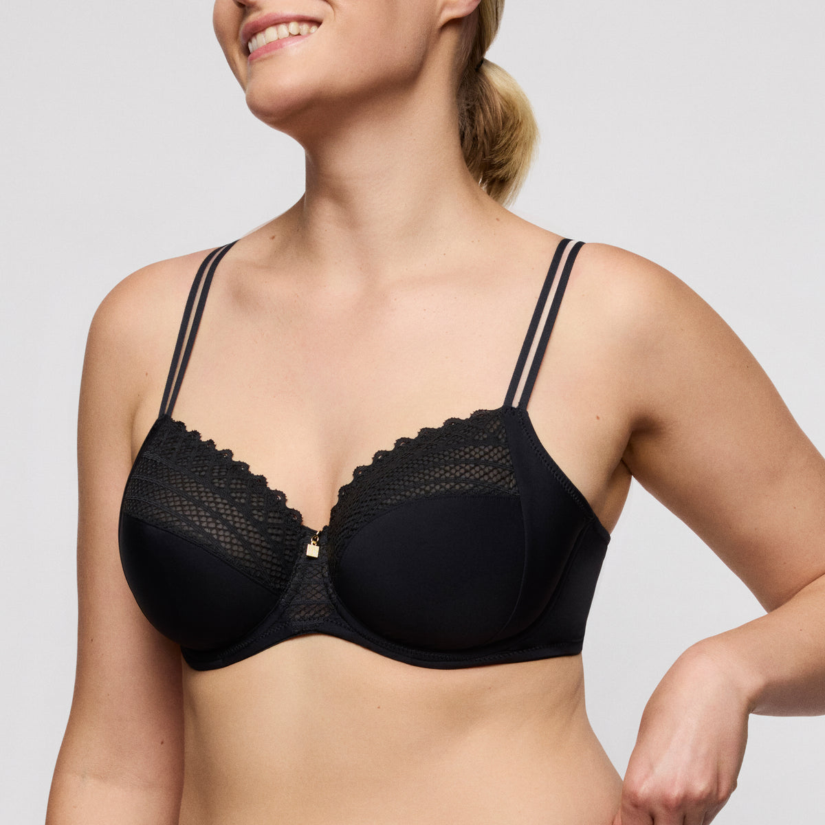 Primadonna Twist Twist Side Full Cup Bra In Charcoal