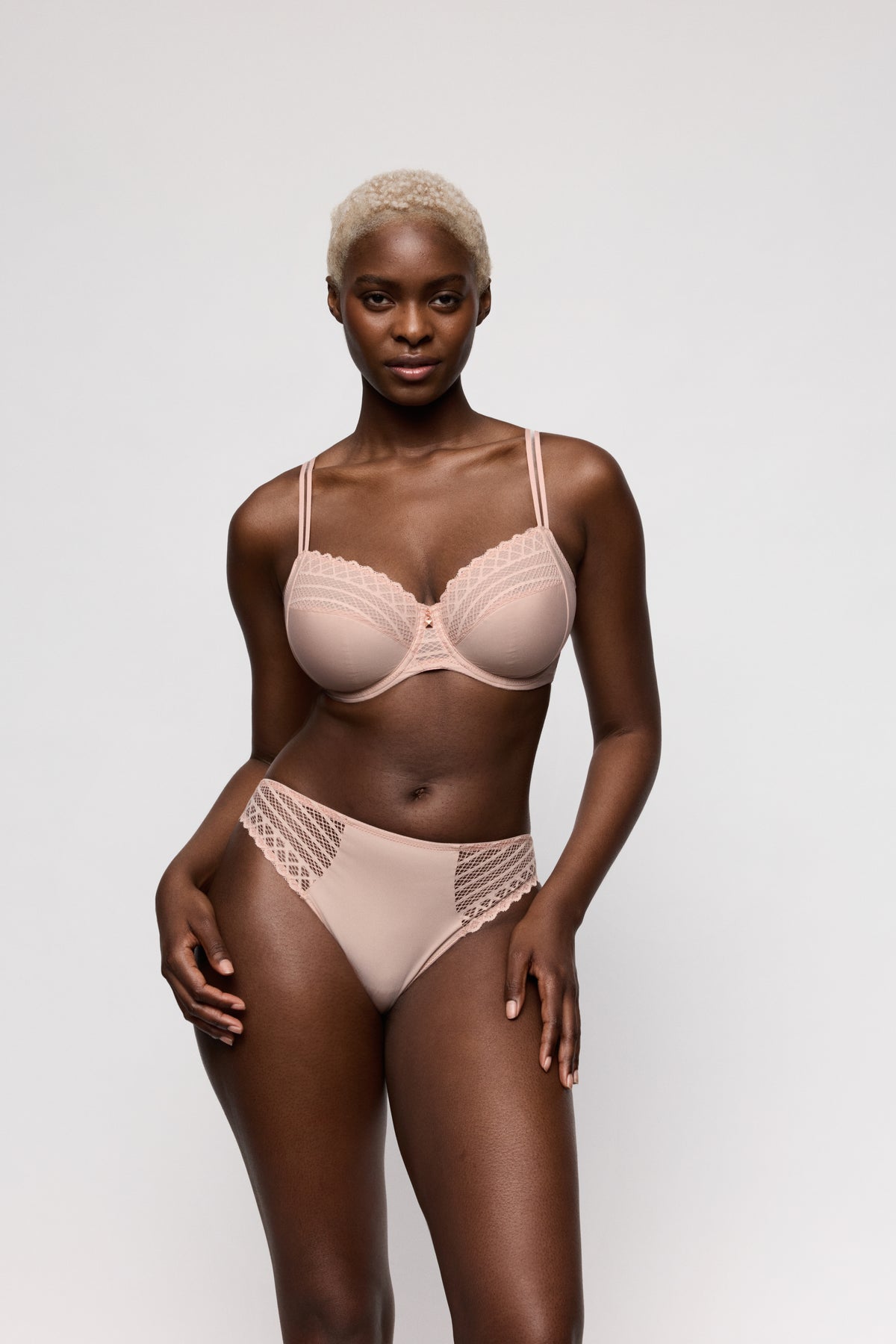 Primadonna Twist Twist Side Rio Briefs In Powder Rose