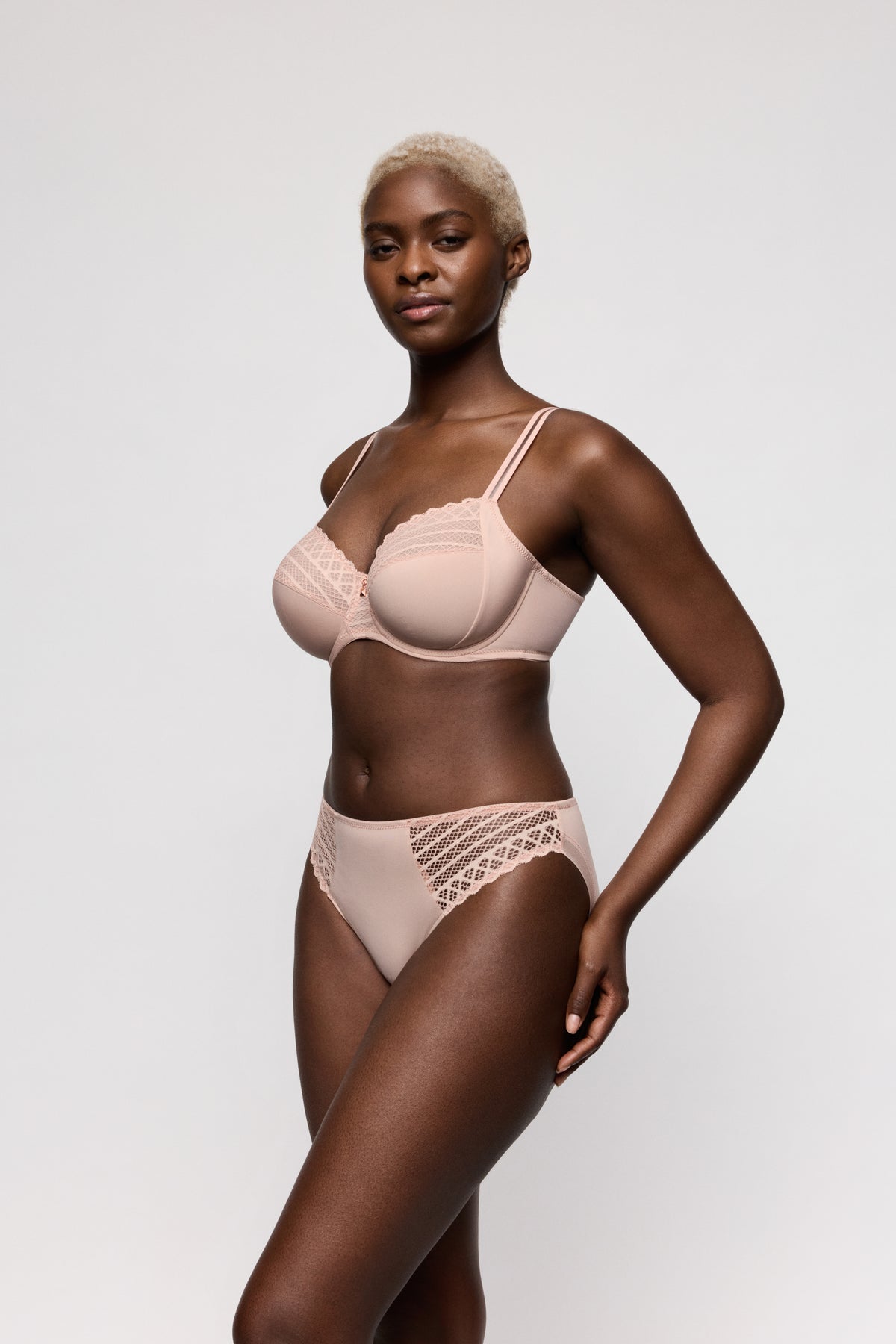 Primadonna Twist Twist Side Full Cup Bra In Powder Rose