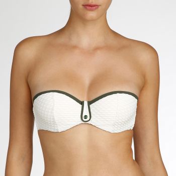 Marie Jo Swim Brigitte Wired Moulded Strapless Bikini Top in Natural
