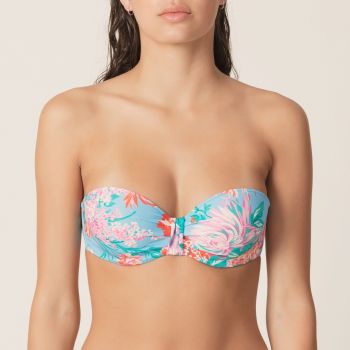 Marie Jo Swim Laura Moulded Strapless Bikini Top in Riviera