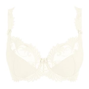Empreinte Thalia Jacquard Underwired Low Neck Non Moulded Bra in Ivory New Style!